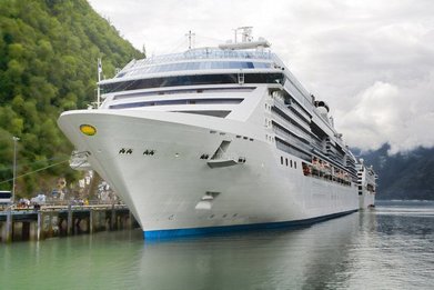 Princess Cruise Ship Docked in Skagway
